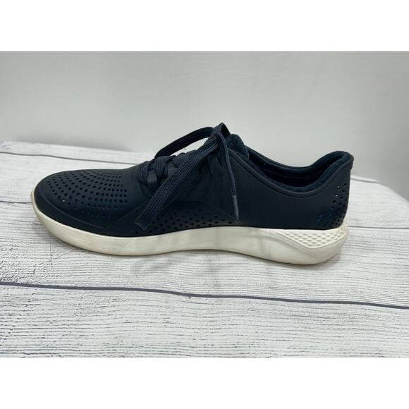 Crocs Lite Ride Pacer Mens Navy Breathable Lace Up Sneakers Shoe Size 7 - Picture 7 of 11